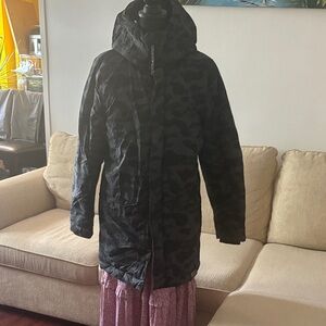 Black Camouflage Hooded Jacket